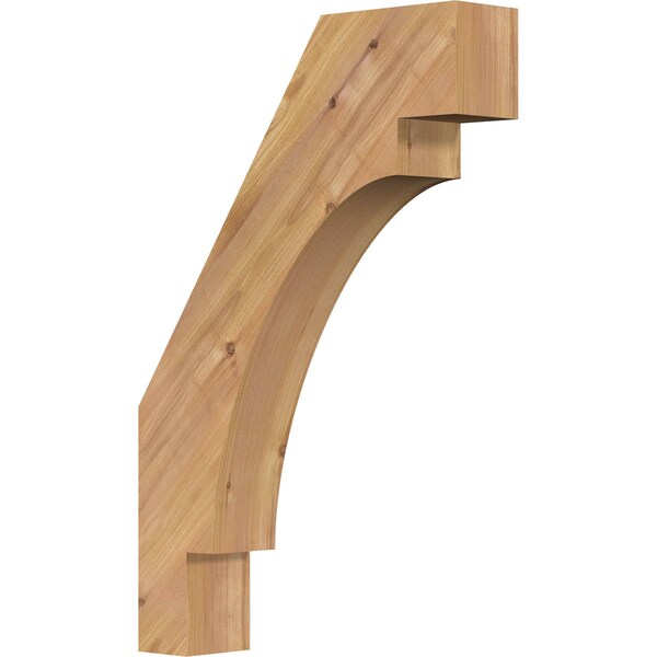 Ekena Millwork 3 1/2"W x 16"D x 24"H Merced Smooth Knee Brace, Western Red Cedar BRC04X16X24MRC00SWR - main